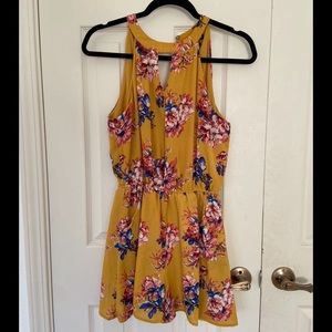 Yellow Floral Romper